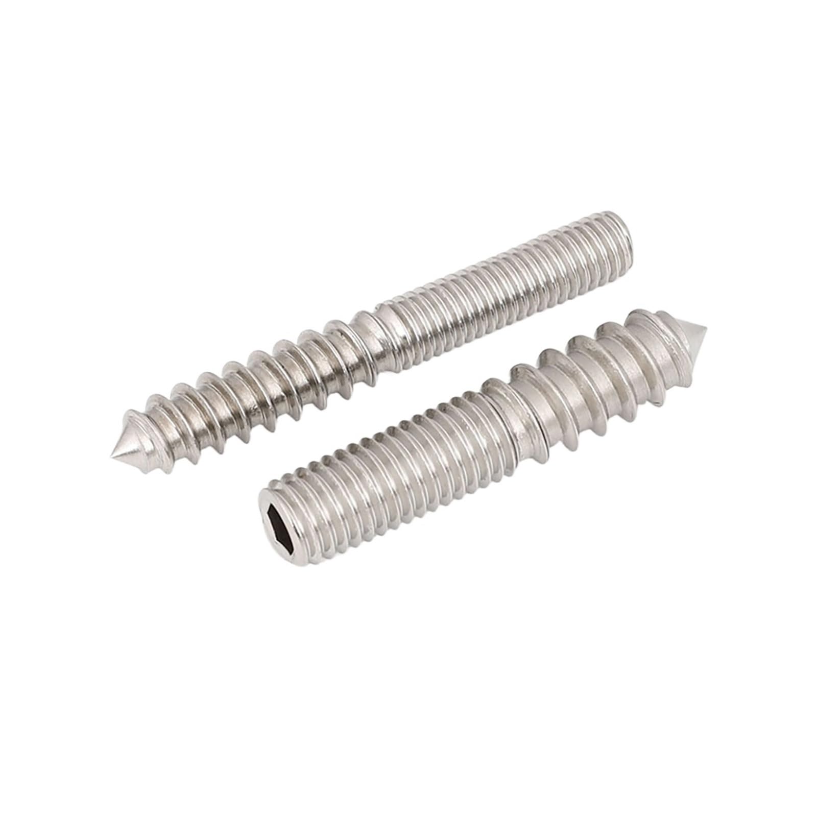 Double Head Ended Wood to Wood Screws,2/5pcs 304 SS Headless